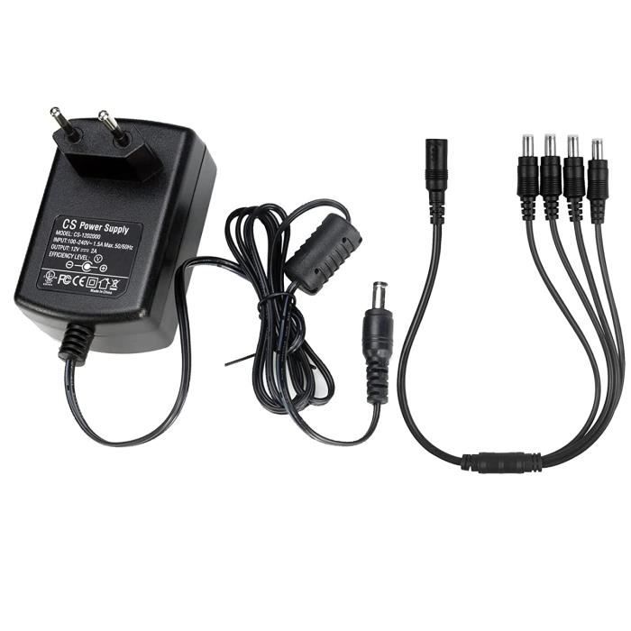 Tonton Bloc d alimentation pour cam ra CCTV DC 12 V 2 A Prise EU