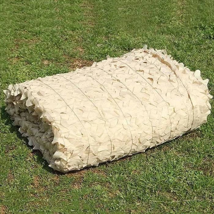 Filet De Camouflage Beige – Tissu Oxford 210D – 1,5x2m / 3x4m / 5x6m – Pour Chasse, Ombrage, Déco