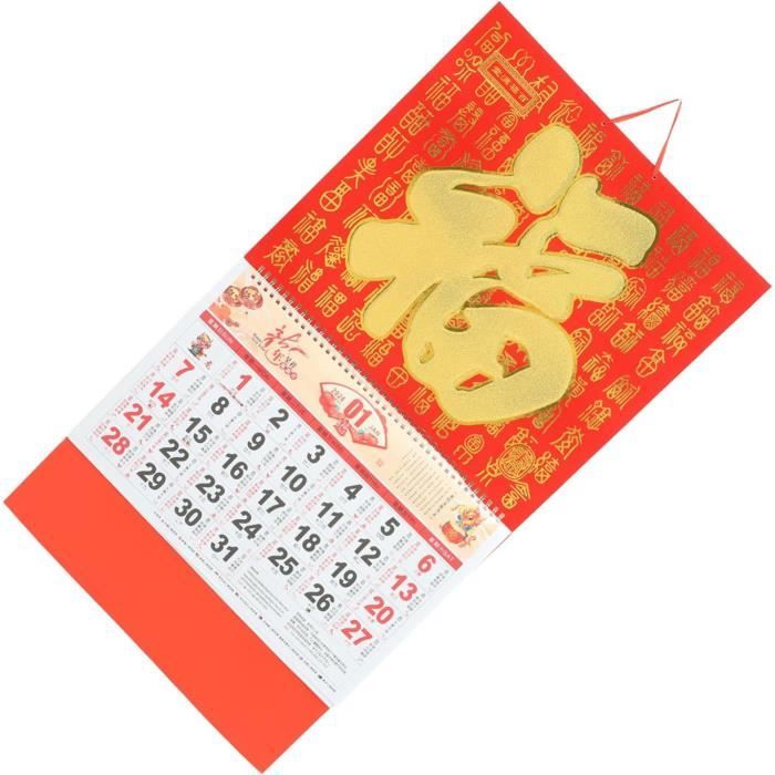 2024 Calendrier Mural De Bureau Calendrier Familial Calendrier Mural Décor  Feuille D'Or Calendrier Suspendu De Style Chinois [H1283] - Cdiscount  Beaux-Arts et Loisirs créatifs