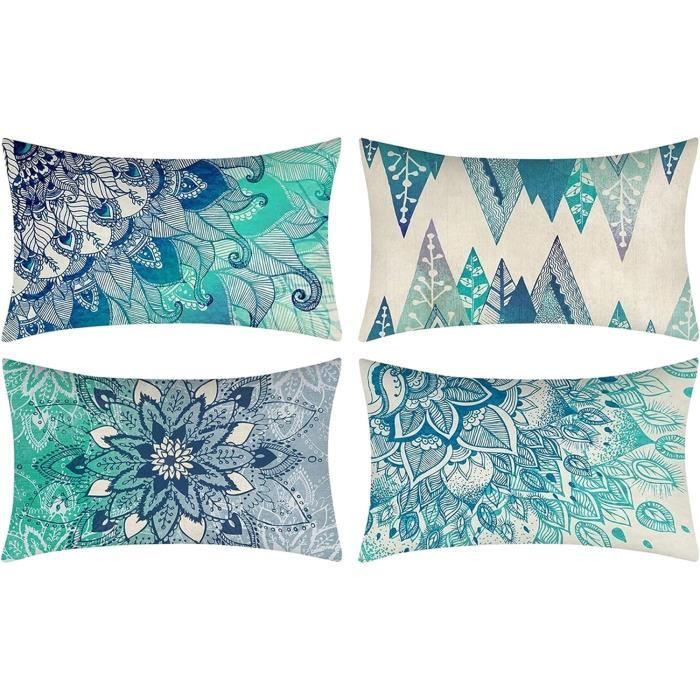 Lot De 2 Housses De Coussin Velours 30x50 Cm – Doré, Fermeture Invisible – Pour Canapé, Lit, Décoration Intérieure