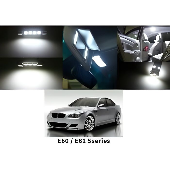 Pack Ampoules 18 LED Pour BMW E60 E61 Blanc Xenon eclairage interieur