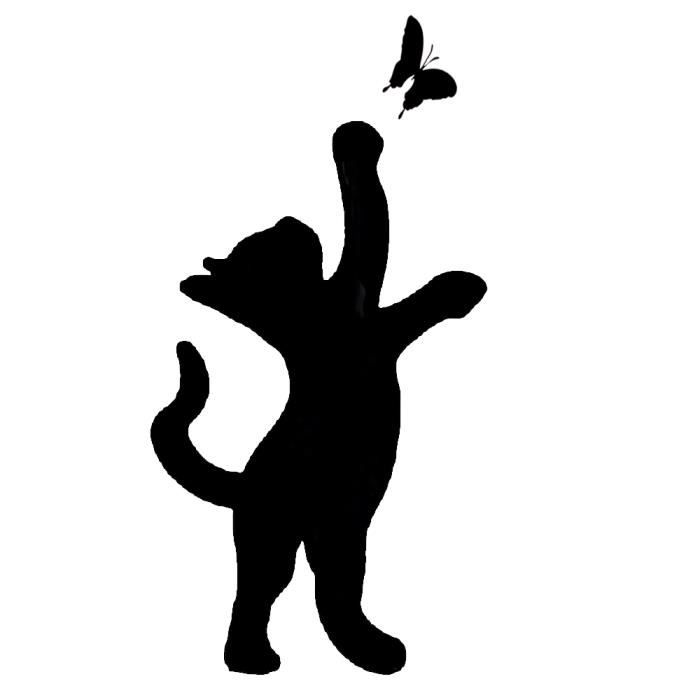 Sticker Decoration Animal Chat Joueur Papillon 55x28 Cm Noir Chat016 Cdiscount Maison Sticker Decoration Animal Chat Joueur Papillon 55x28 Cm Noir Chat016 Cdiscount Maison