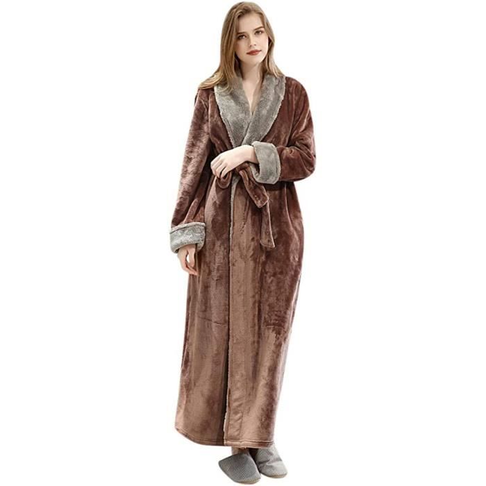38 Peignoir Femme Homme Polaire Hiver Chaud EPais Peignoir Couples Doux Pas Cher Aaode Veste Robe De 3452 Cdiscount Maison