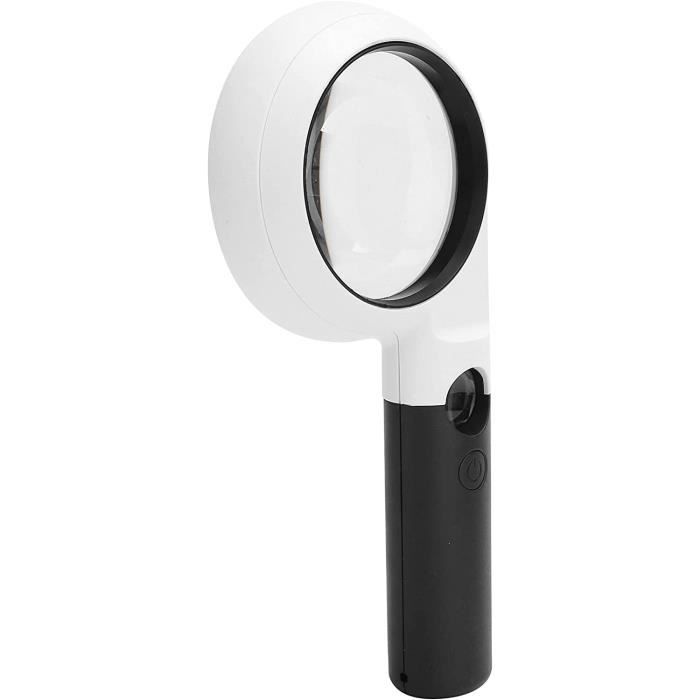 Loupe à Main Puissante Avec éclairage LED - Grossissement Jusqu'à X16 - Interchangeable - Parfaite Pour Collectionneurs