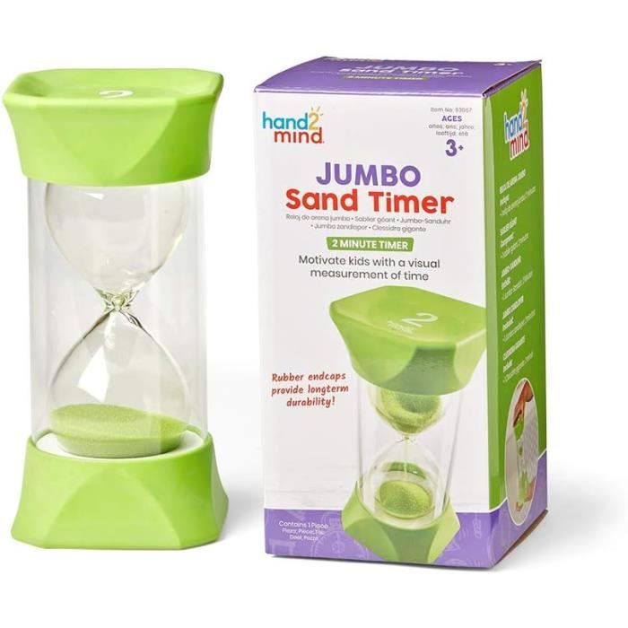 Sablier 2 Minutes Avec Ventouse - Lot De 2 (rose & Bleu) - Minuterie Visuelle Pour Enfants - Gestion Du Temps Ludique