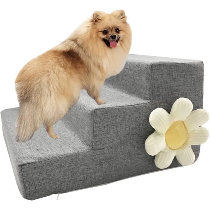 Escalier Pour Chien LEIBOU - 5 Marches, Support Jusqu'à 90,7 Kg, Surface Antidérapante, Pliable, Pour Voiture, SUV, Camion, Lit Escalier Chien âgé Mobilité Réduite