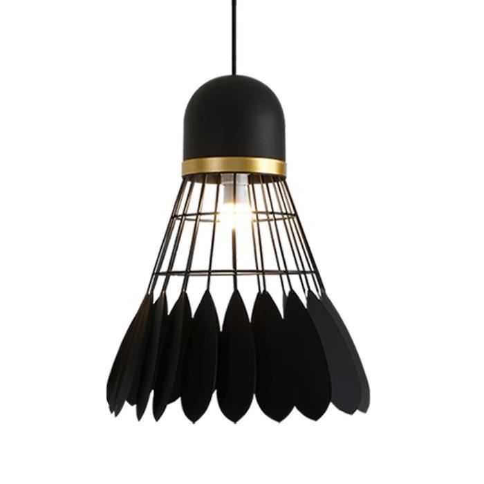 Yowei Lampe Suspension Industrielle Fer Forge Noir Lustre Suspension en Plume Vintage pour Cafe Bar Restourant