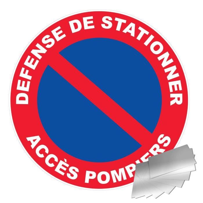 Aua Signaletique - Panneau Défense de Stationner sur les Trottoirs - 200 Mm, Vinyl Adhésif