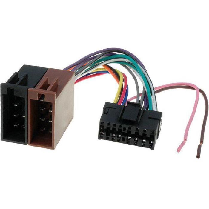 Cable Autoradio Sony 16PIN Vers ISO connecteur 3 Cdiscount Auto