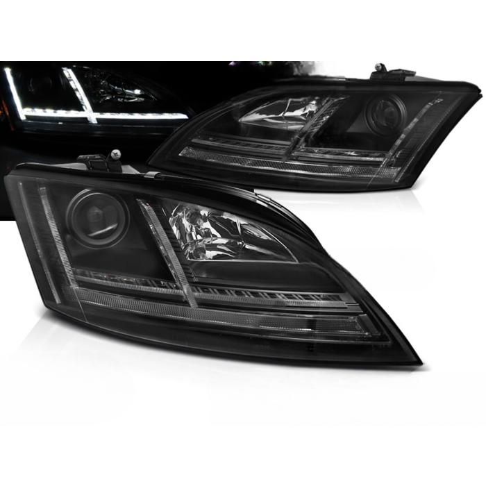 Paire de feux phares Audi TT 8J de 2006 a 2010 Daylight led noir Halogène Dynamique-30712700