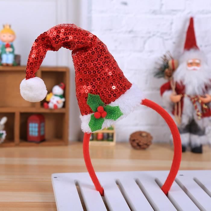 Mignons accessoires pour cheveux enfants de chapeaux de Noël créatif de la  mode paillettes de fête de Noël habiller f SDZSHJ4721 - Cdiscount Maison