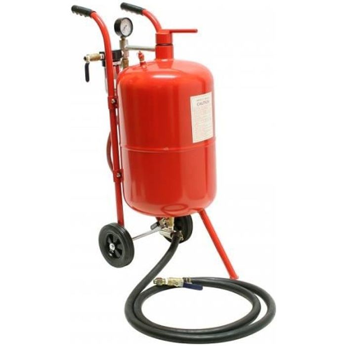 Sableuse à pression - VARAN - 38 litres - 0-10 Bars - 4 buses incluses - Déplacement facile