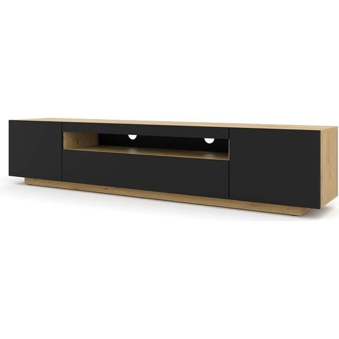 Meuble TV Table 200 cm Salon Hi-Fi Commode Chêne Artisan