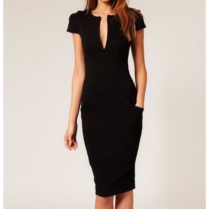 Robe fourreau noire deals