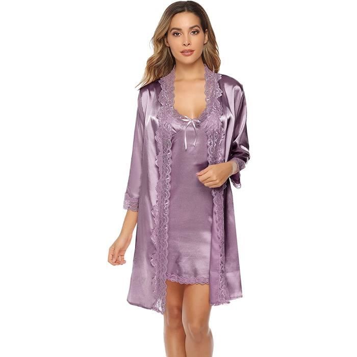 Chemise de on sale nuit mauve