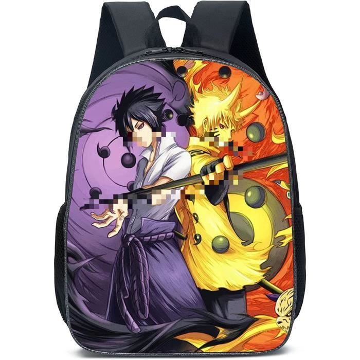 Sac à Dos Toile Roffatide Anime One Piece - Imprimé Chapeau De Paille Luffy, Cartable Ordinateur 15.6 Pouces Avec Rabat Anti-vol