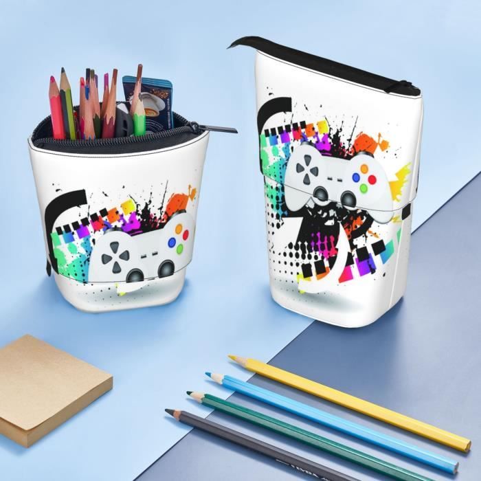 Trousse Scolaire Sac à crayons,Gamer Modern Console Game Controller a