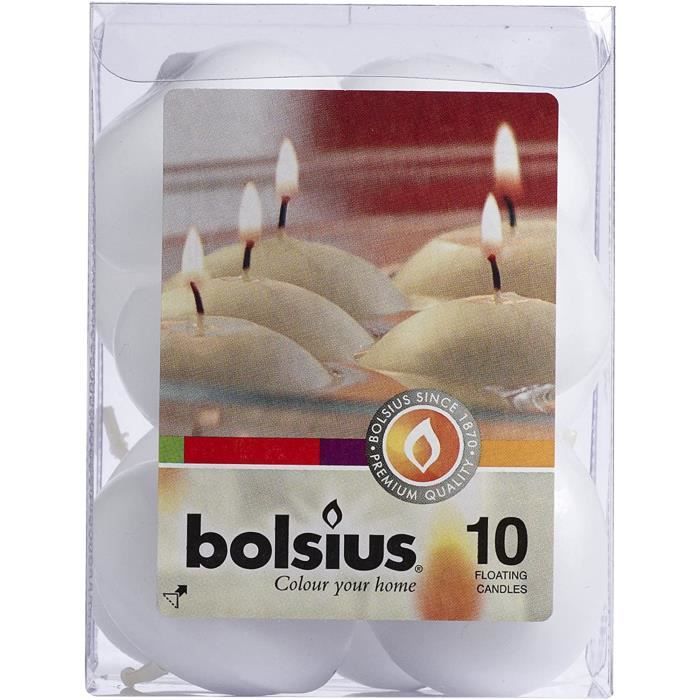 Bolsius bougies flottantes Blanc Bougies pack de 20 bougies x 3 Pack = 60 Bougies