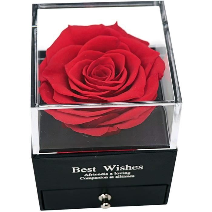 Coffret Cadeau Roses Éternelles – Véritable Rose Préservée Luxe Pour Saint-Valentin, Anniversaire Ou Fête Des Mères