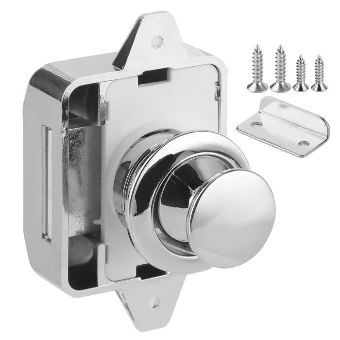 Verrouillage D'armoire à Bouton-poussoir - 5 Pièces Sans Clé, Pour Meubles Et Camping-car