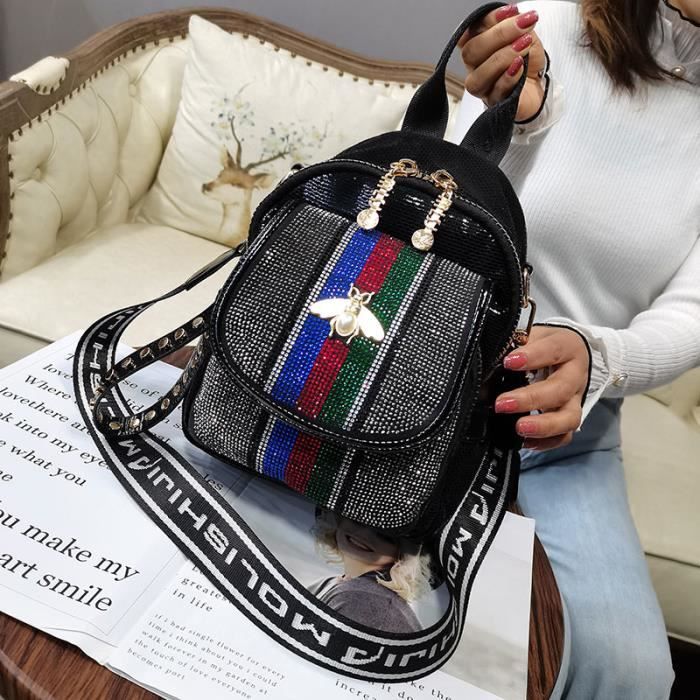 Strass sac a shop dos