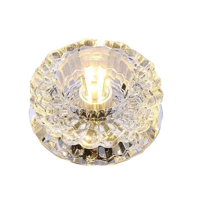 5 W Cristal Plafonnier DEL Lustre Downlight Couloir Lampe chaud/blanc froid