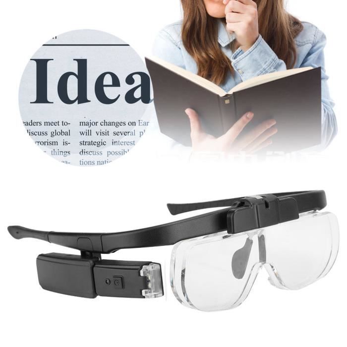 ZJCHAO lunettes grossissantes 4.5x loupe portable reglable LED lunettes loupe lunettes pour lecture de journal Achat Vente lunettes de lecture Cdiscount