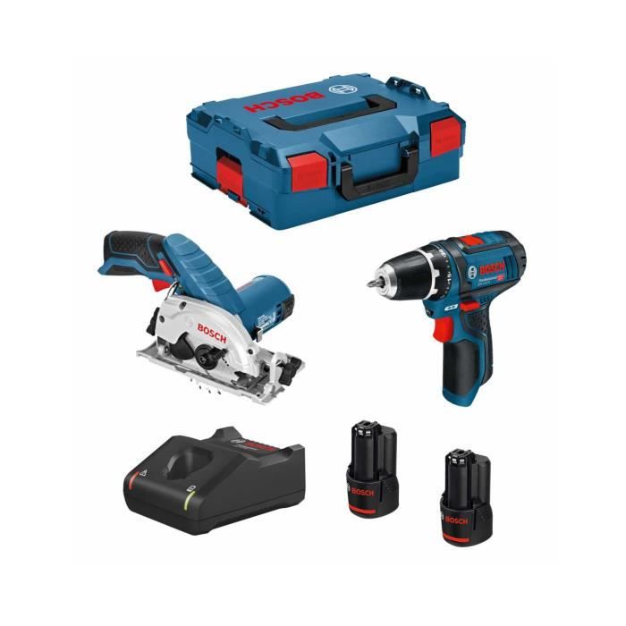 BOSCH Kit 12V B12GSRGKS2bat3a 40 GSR 12V 15 + GKS 12V 26 + 2 x 3 0 Ah + GAL12V 40 + Boxx 136