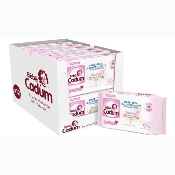Cadum Bebe Lingettes A L Eau Nettoyante 912 Lingettes 12 Lots De 76 Cdiscount Puericulture Eveil Bebe