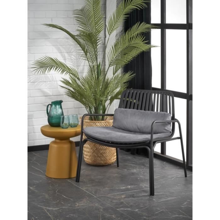 fauteuil design contemporain 77 x 66 x 75 cm - noir