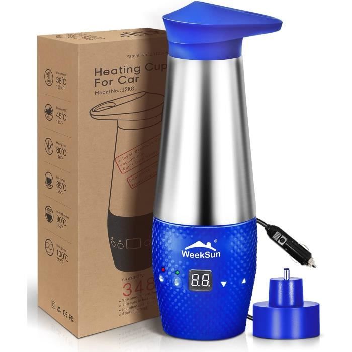 Bouilloire 12V Pour Voiture,Bouilloire Électrique Voiture 348Ml Pour