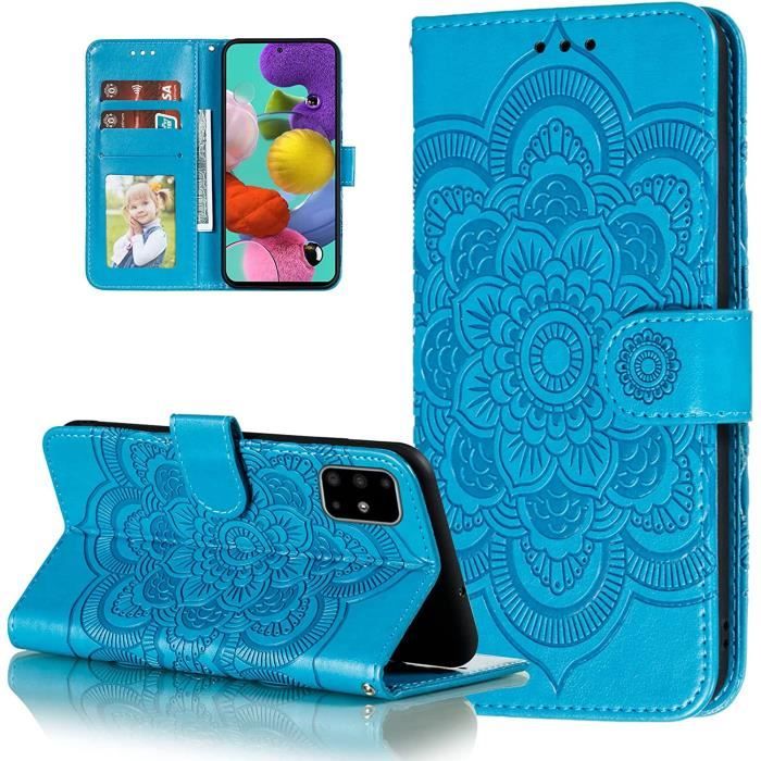 Étui de protection Samsung Galaxy A52A52S 5G en cuir synthétique de