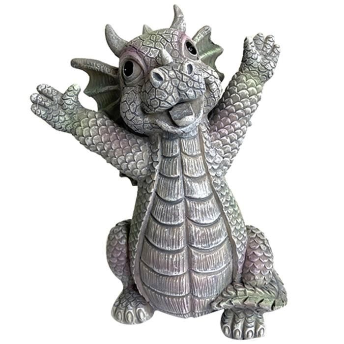 Statue De Jardin Statue Meditee Dragon Ornement Realiste Collecte De Sculpture De La Sculpture1 Cdiscount Maison