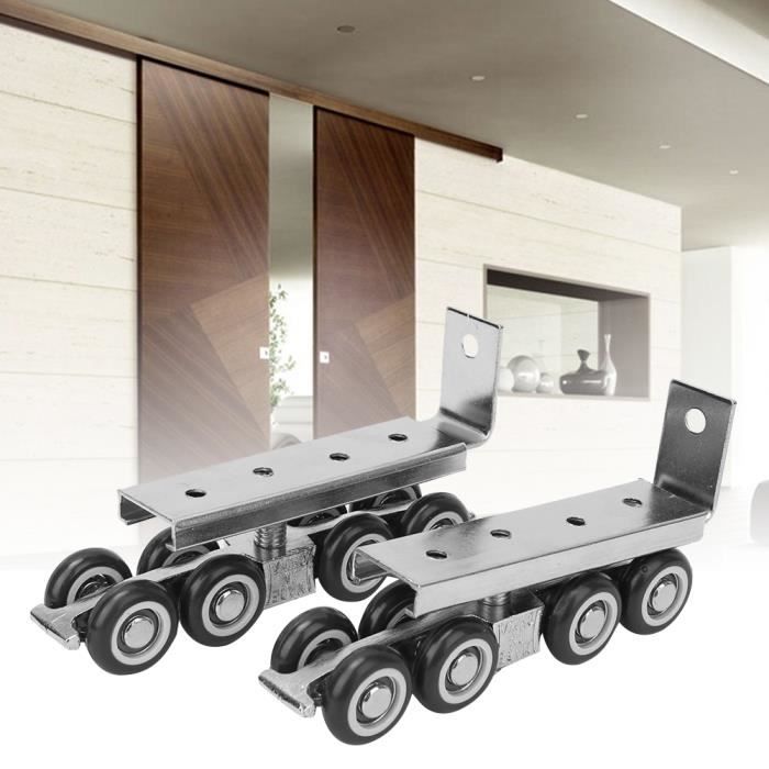 Supports roulette bas de porte de garage sectionnelle + roulettes