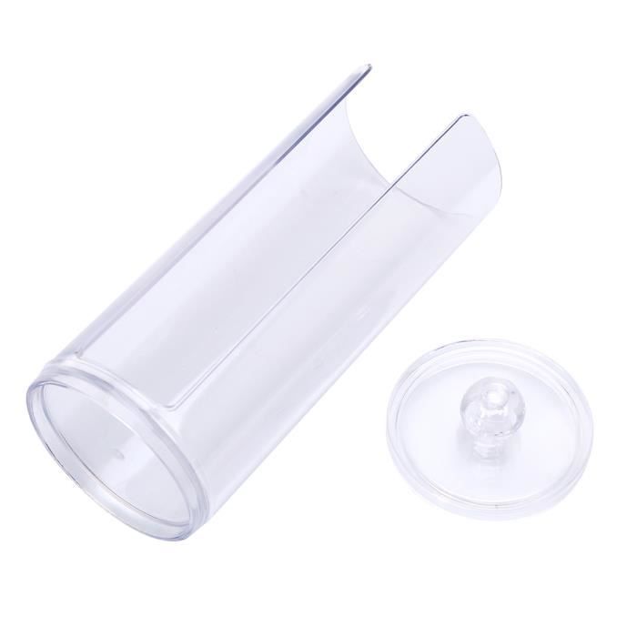 Boîte Rangement Coton-Tige Acrylique | Distributeur Transparent | Avec Couvercle | Pour Salle De Bain/Maquillage