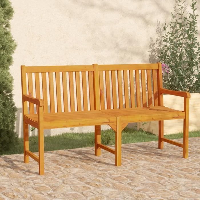 Banc de jardin en bois de teck - 150 x 60 x 93 cm - Wilsa