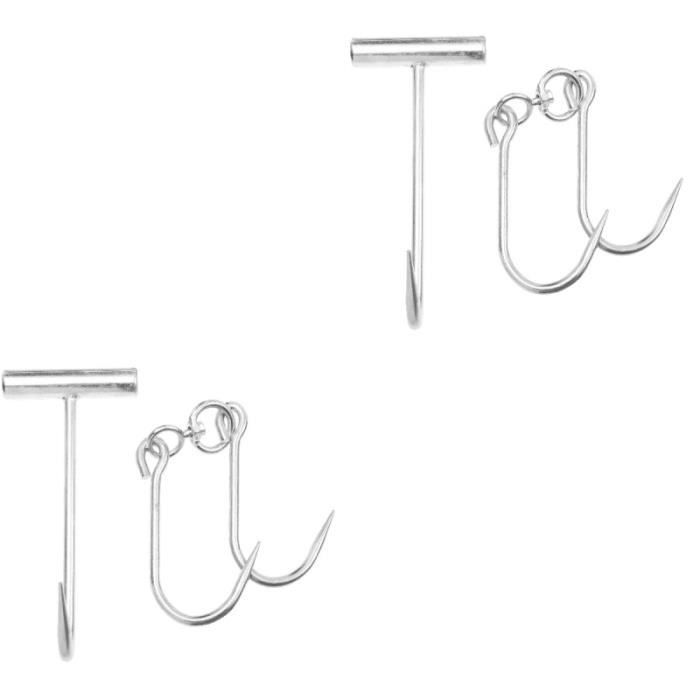 Lot De 5 Hameçons Doubles Ryder Pour Sandre, Brochet, Perche - En Acier Dur, Couleur Or/bronze