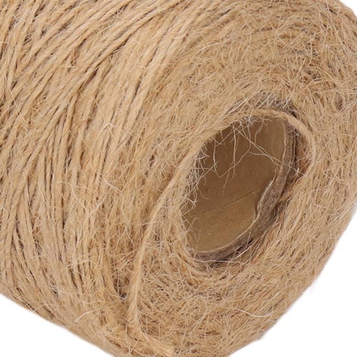 D.RECT 50m De Corde De Jute Naturelle Brune | Ficelle D'emballage Ruban Cadeau | Corde De Décoration | 1,2mm D'épaisseur | Pour : Emballage, DIY Artisanat, Fleuristerie, Décoration, (800154