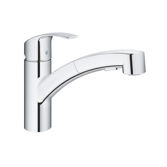 Mitigeur évier à douchette GROHE Eurosmart 2021 Chromé Monotrou 490 mm de hauteur
