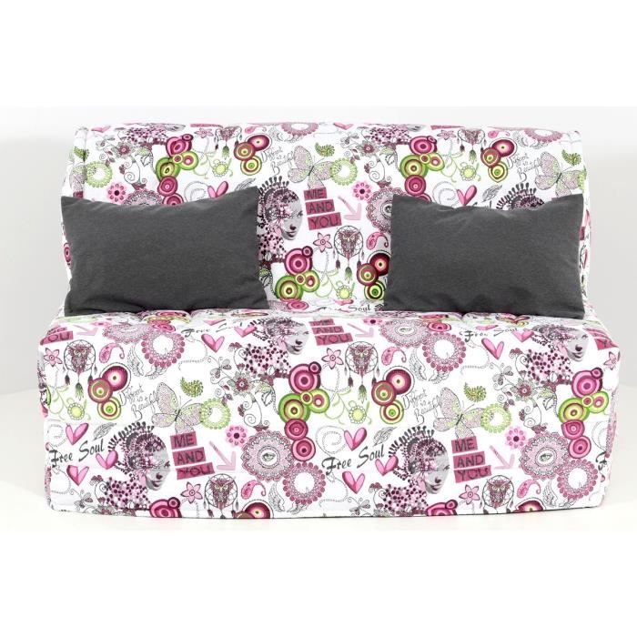 Housse Matelassee Pour Banquette Bz 140 Harlow Fushia Achat Vente Housse De Canape Cdiscount
