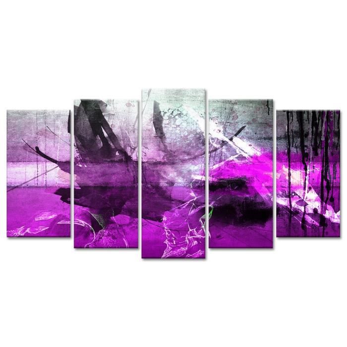 Tableau Deco Abstrait Moderne Taches De Couleurs 150x80 Cm Cdiscount Maison