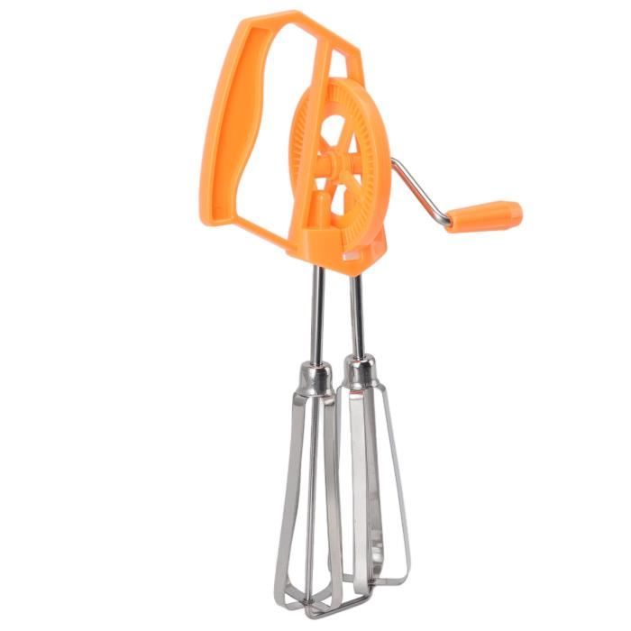 Batteur à Œufs Manuel Vintage Années 70 - Marque AS France En Inox Et Bois - Occasion En Bon État