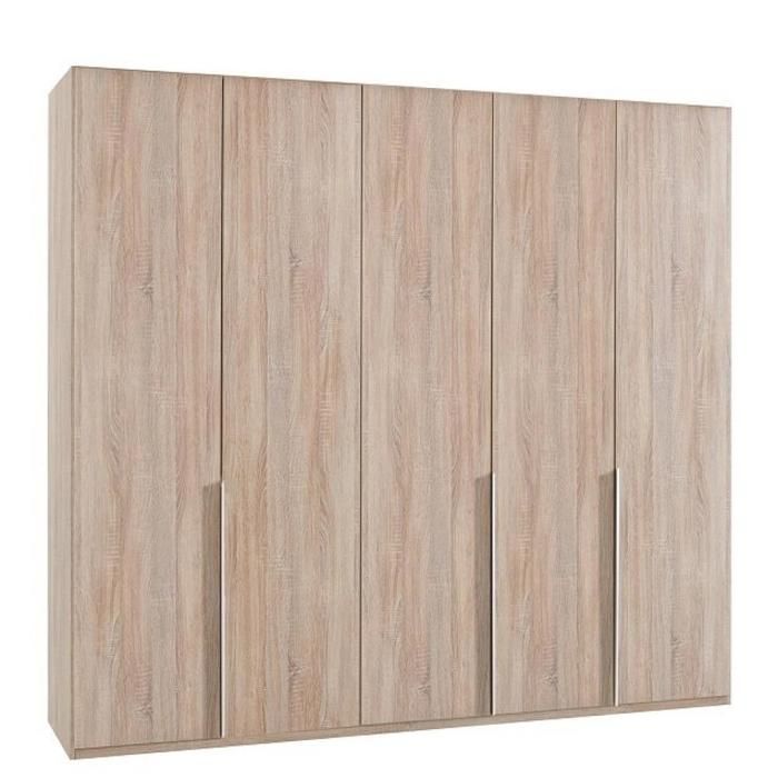 Armoire Penderie Wilma Largeur 225 Cm 5 Portes Finition Coloris