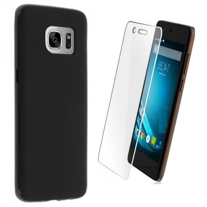 Coque SAMSUNG Galaxy S6 EDGE PLUS - silicone Noir