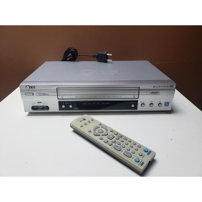 MAGNETOSCOPE LG MG64 6 TETES HIFI STEREO LECTEUR ENREGISTREUR K7 CASSETTE VIDEO VHS VCR