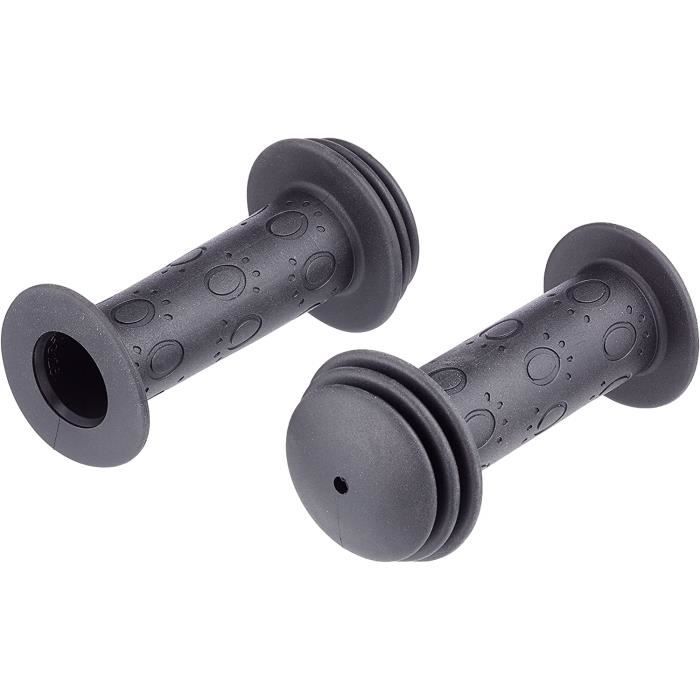 TOKSEO - 2 Paires De Poignées De Vélo Pour Enfants - Caoutchouc TPR Antidérapant, Protection Anti-choc - Pour Guidon 22 Mm - Noir/bleu Ou Noir/rose
