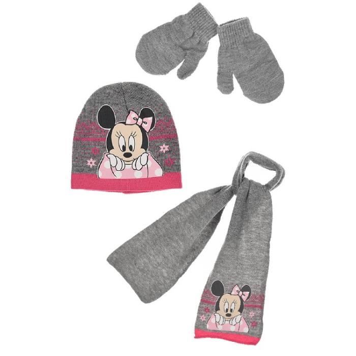 Ensemble Bebe Minnie Mouse Bonnet Moufles Echarpe Bebe Fille Gris Gris Cdiscount Pret A Porter