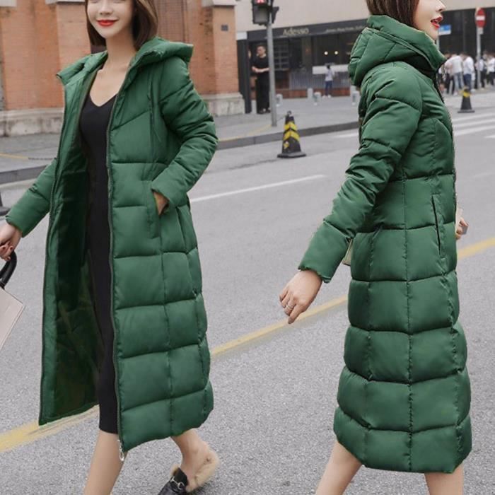 Manteau long d hiver la mode pour femmes capuche garder au