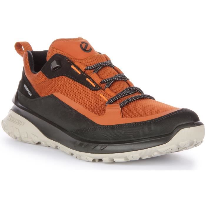 Ecco Ult-Trn Chaussures de randonnée en cuir nubuck et textile pour hommes en noir brun (Noir Brun, 41)