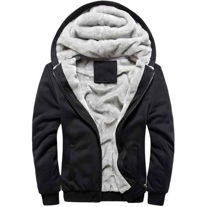 Hommes Hiver Chaud Tricot Pull Capuche Pull Outwear Manteau Veste Tops 